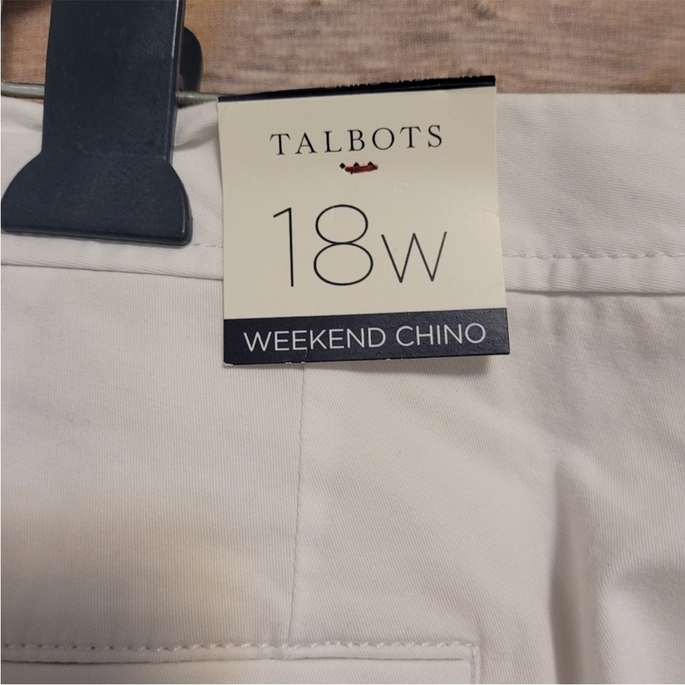 Talbots White Chino Pants with Embroidered Lemons Size 18W - Picture 5 of 7